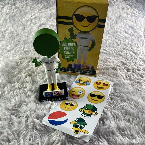 Madison Mallards Bobblehead Emoji Maynard Mascot 2017 Northwoods League SGA - Picture 1 of 14